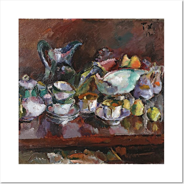 Anton Faistauer Still Life with Coffee Cups Wall Art by pdpress